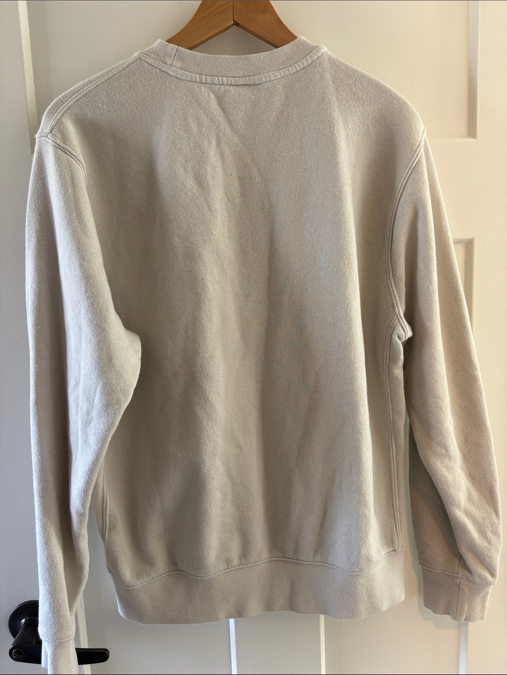 Nike Crewneck Sweatshirt in Light Beige with White Logo - Picture 4 of 6